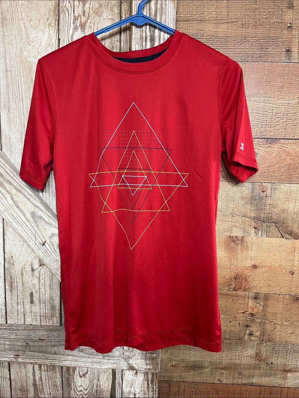 all in motion Red Short Sleeve Tee with Geometric Print
